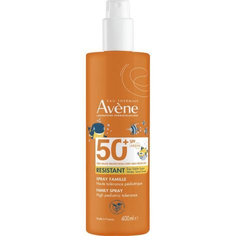 Avène Spray Familia SPF50+ 400ml, protección solar familiar