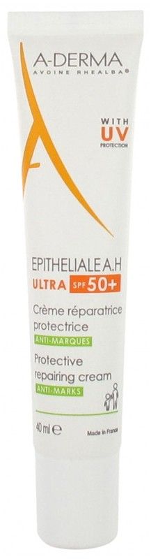 A-Derma Epitheliale Ultra Repair SPF50 crema reparadora antimarcas