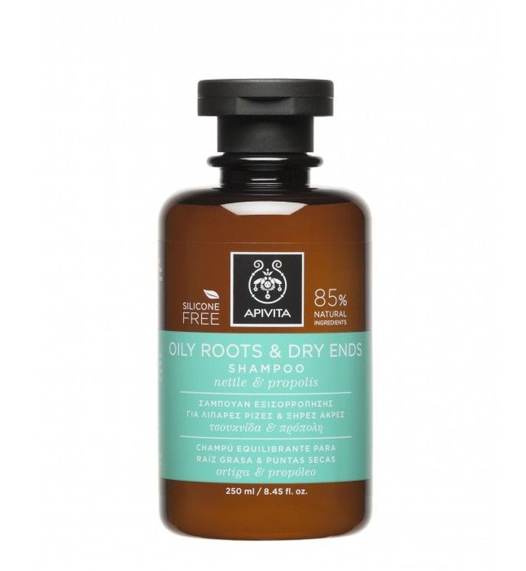 Apivita Champú Equilibrante Raíz Grasa y Puntas Secas 250ml
