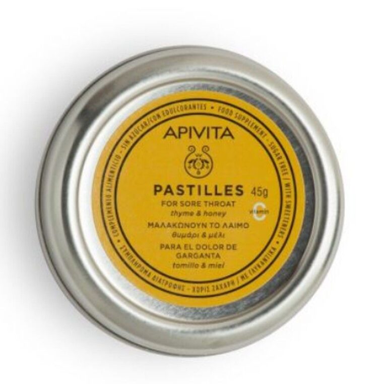 Apivita Pastillas Tomillo y Miel - complemento para la garganta sin azúcar