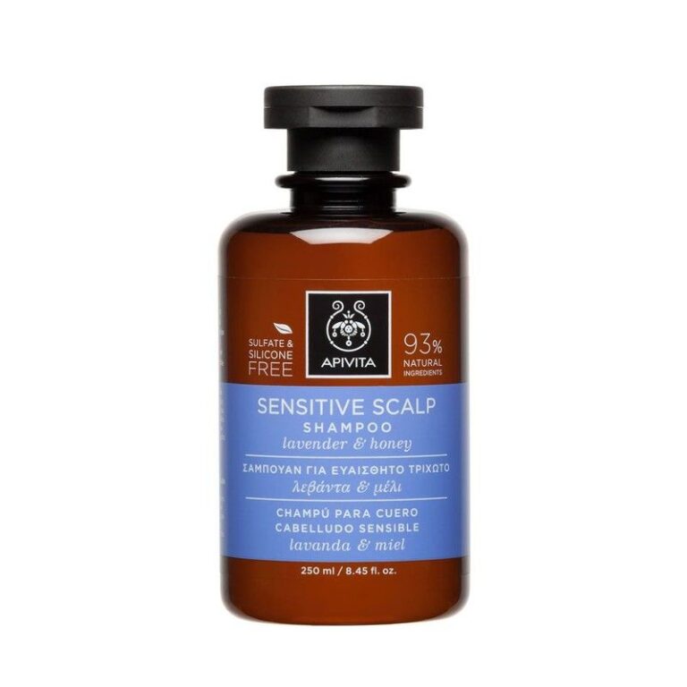 Apivita Champú Cuero Cabelludo Sensible 250ml con lavanda y miel para calmar el picor