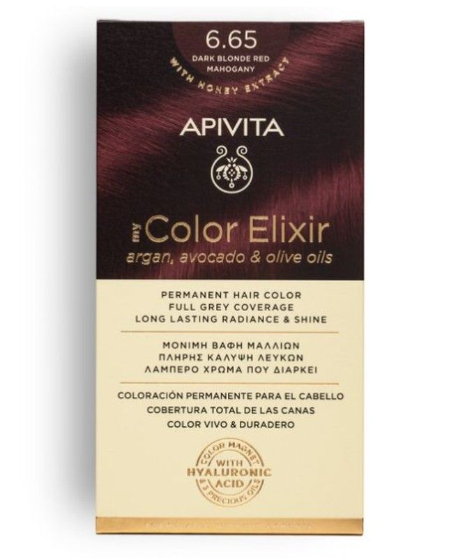 Apivita Tinte Rubio Oscura Caoba 6.65 - tinte permanente My Color Elixir