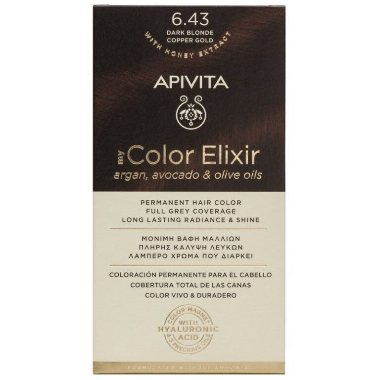 Apivita Tinte Rubio Oscuro Cobrizo Dorado Nº6.43 - My Color Elixir Apivita, tinte capilar