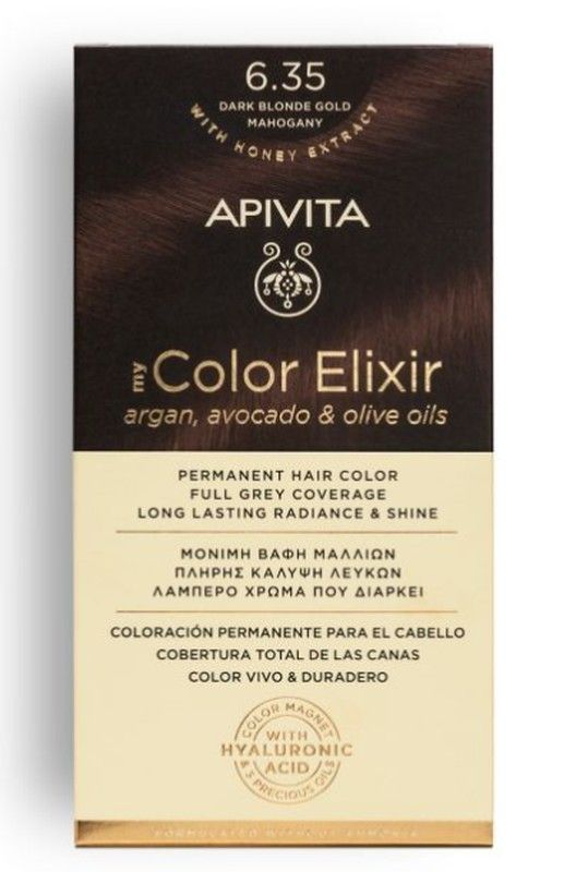 Apivita Tinte Rubio Oscuro Dorado Caoba Nº6.35 - My Color Elixir Apivita, tinte capilar