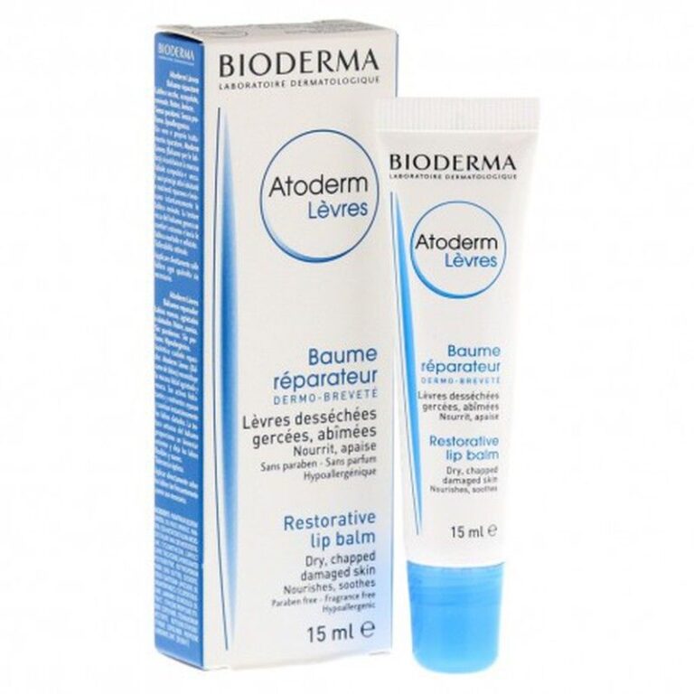 Bioderma Atoderm Bálsamo Labios 15ml, bálsamo reparador para labios secos y agrietados