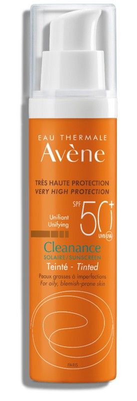 Avène Cleanance Color SPF50 piel grasa acabado dorado 50ml