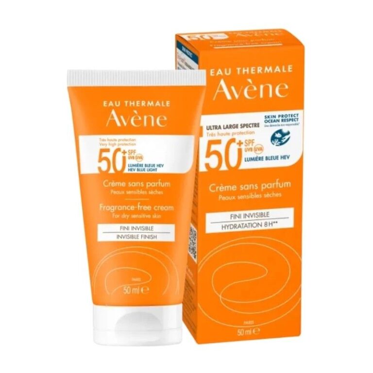 Avène crema sin perfume SPF 50 piel seca sensible