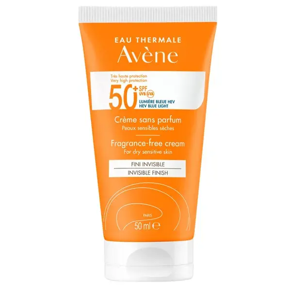 Avène Emulsión SPF50 Sin Perfume para pieles hipersensibles