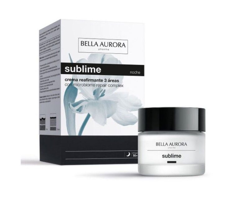 Bella Aurora Sublime Crema Reafirmante 3 Áreas 50ml, tarro de crema reafirmante de noche