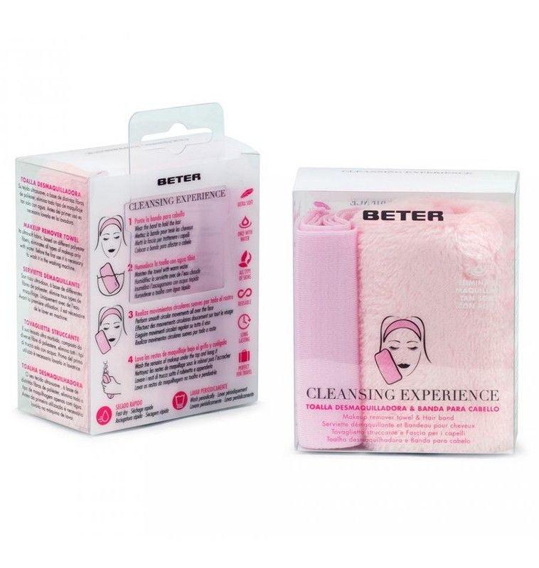 Beter Cleansing Experience Toalla Desmaquilladora reutilizable con banda para el cabello