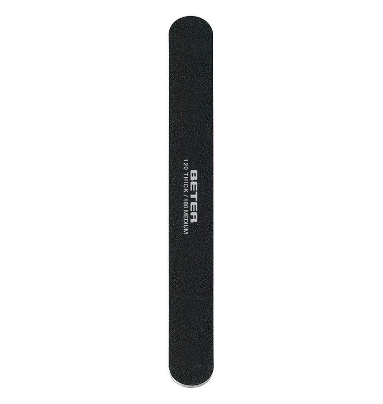 Beter Lima de Uñas Fibra de Vidrio 120/180, lima de 17,5 cm para uñas duras