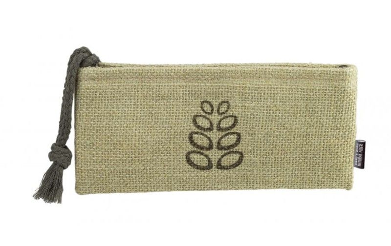 Beter Natural Fiber Bolsa Cosmética Pequeña de yute y algodón orgánico