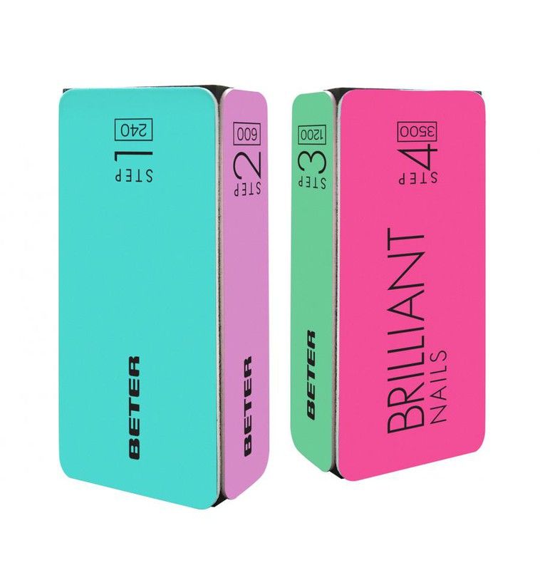 Beter Pulidor Pro Manicure Brilliant Nails, pulidor de uñas de 4 caras