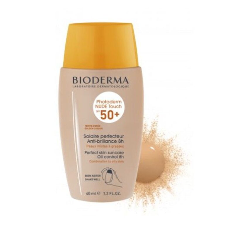 Bioderma Photoderm Nude Touch SPF50 Dorado efecto piel desnuda