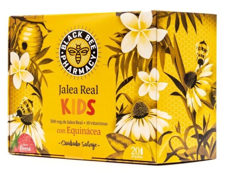 Black Bee Jalea Real Kids ampollas con sabor a fresa para niños