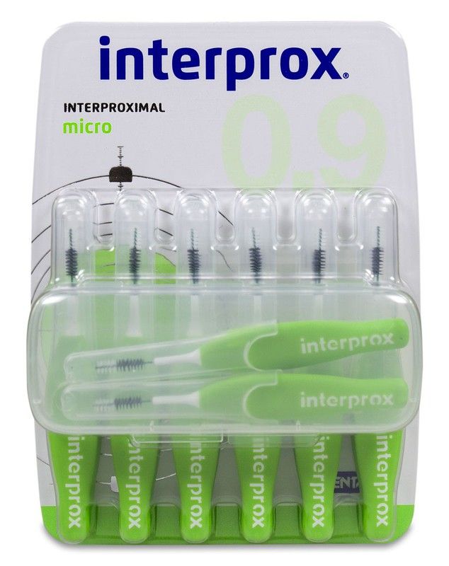 Cepillo Interprox Micro 14 unidades para limpieza interdental 0,9mm