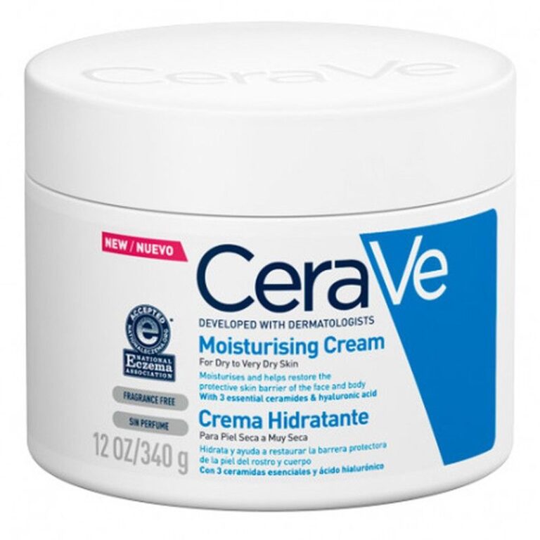CeraVe Crema Hidratante Piel Seca 340g - 3 ceramidas y ácido hialurónico