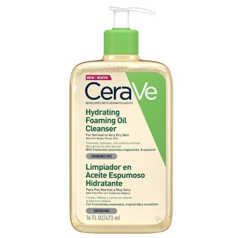 CeraVe Hydrating Foaming Oil Cleanser para rostro y cuerpo