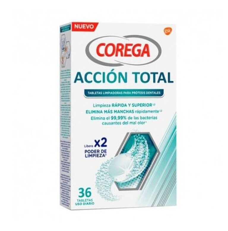 Corega Acción Total tabletas limpiadoras para prótesis dentales