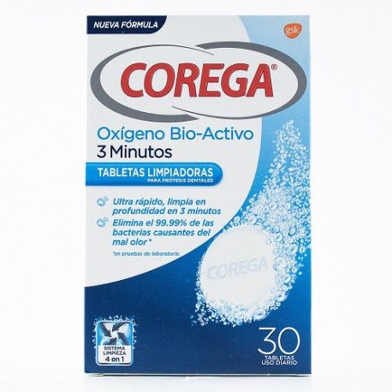 Corega Oxígeno Bio-Activo Tabletas limpiadoras para prótesis dentales 30uds