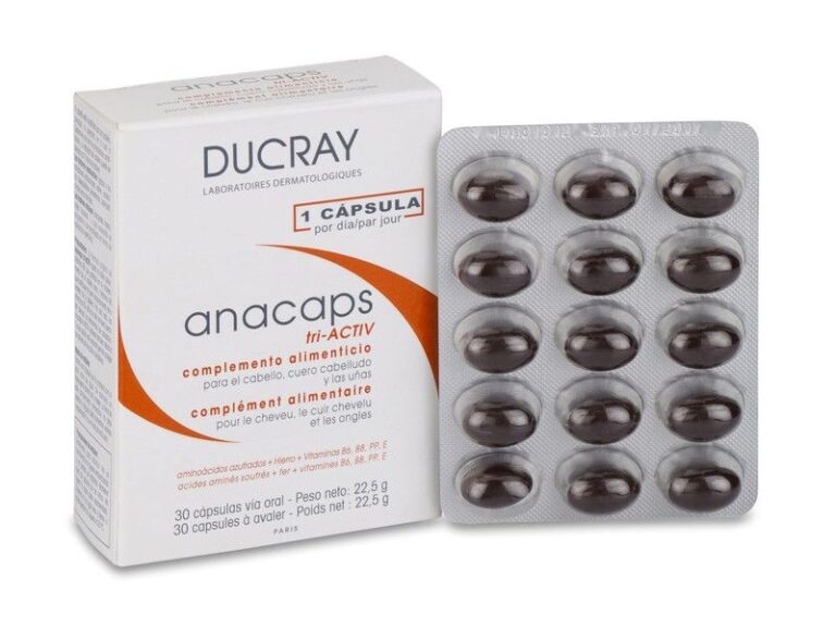 Ducray Anacaps Tri-Activ, complemento para cabello y uñas debilitados
