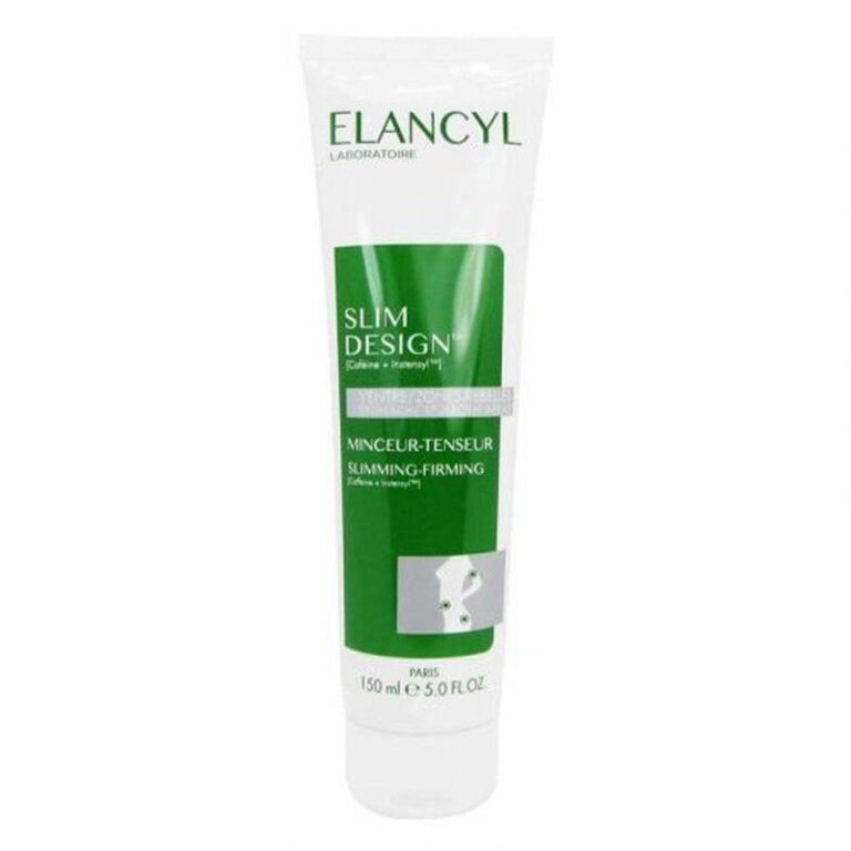Tubo de Elancyl Slim Design Reductor Tensor 150ml sobre fondo neutro