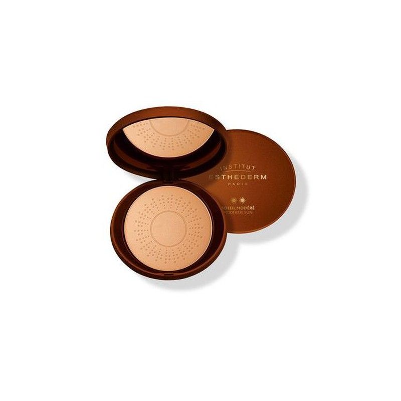 Esthederm Polvos Sol Moderado, polvos compactos con filtros minerales, 15g