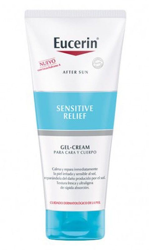 Eucerin After Sun Sensitive Relief, bote de gel-crema after sun para piel sensible