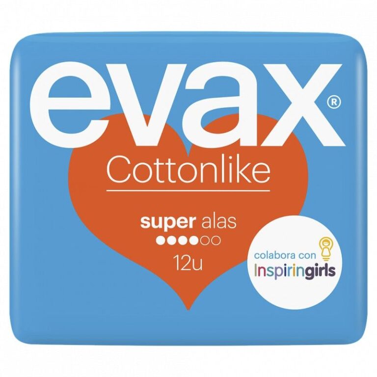 Evax Cottonlike Súper compresas con alas 12 unidades