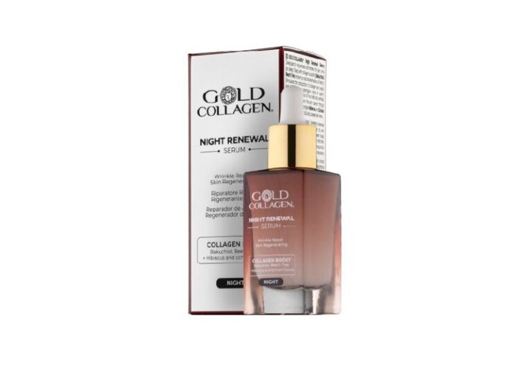 Gold Collagen Night Renewal Sérum 30ml, sérum de noche con bakuchiol