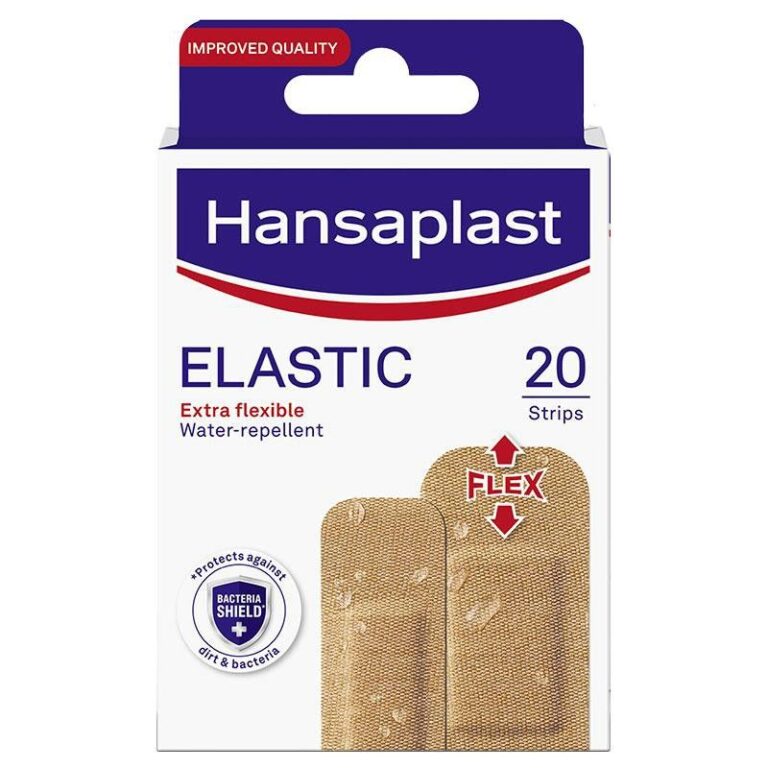 Hansaplast Elastic Tiritas 20 Unidades, caja de apósitos de tela elástica
