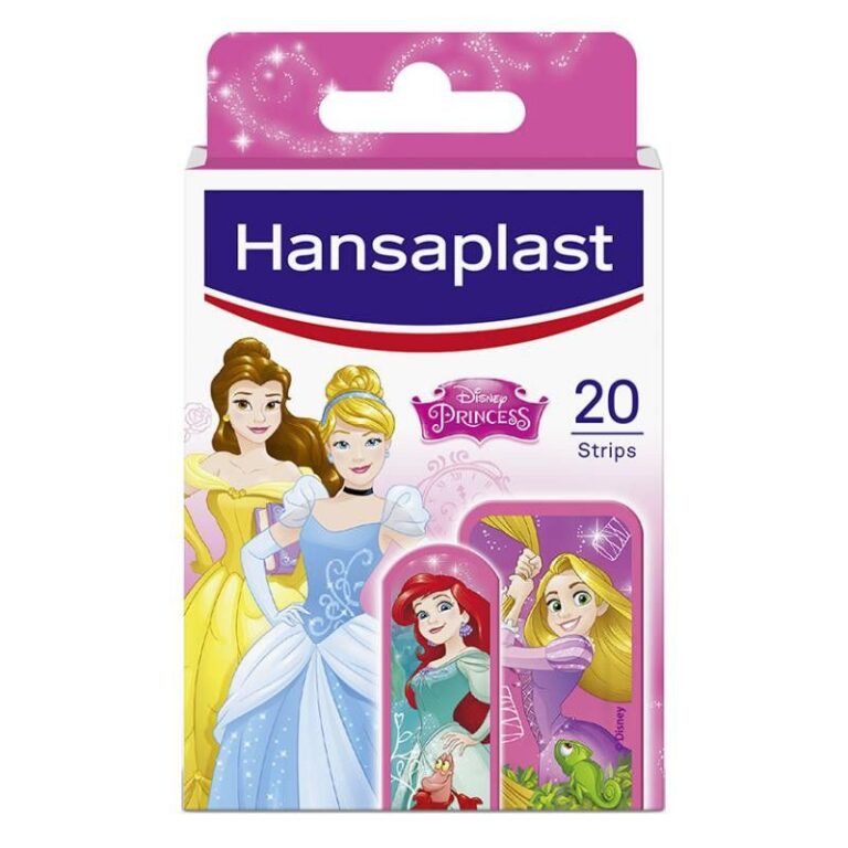 Hansaplast Tiritas Infantiles Princesas Disney 20 unidades, caja de apósitos infantiles