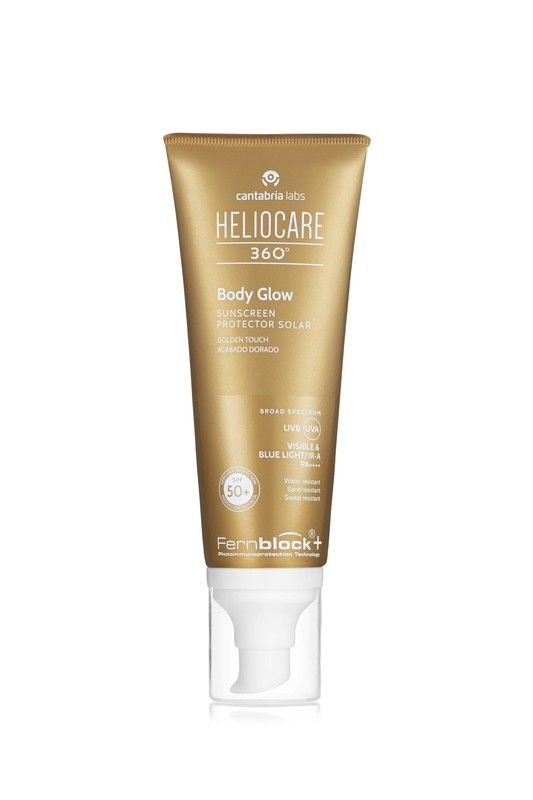 Heliocare 360 Body Glow SPF 50+, fotoprotector corporal con acabado dorado