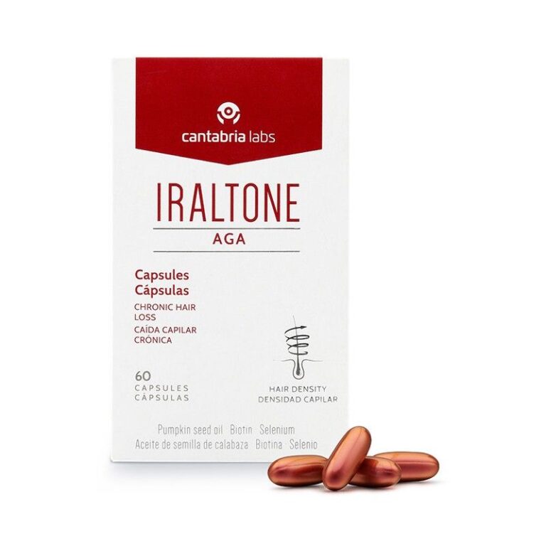 Iraltone Aga 60 Cápsulas, complemento anticaída con biotina y zinc