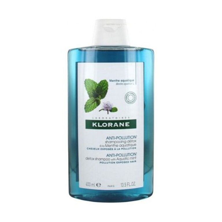 Klorane Champú Menta Acuática 400ml – anti-polución y detox capilar