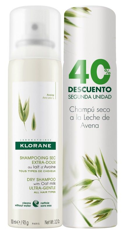 Klorane Champú Seco Avena Extrasuave Duplo