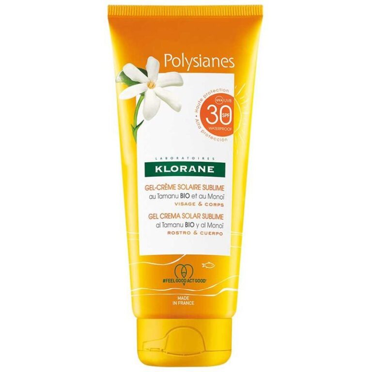 Klorane Gel Crema SPF30 Rostro Cuerpo 200ml línea Polysianes