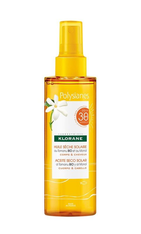 Klorane Polysianes Aceite Seco Solar SPF30 cuerpo y cabello