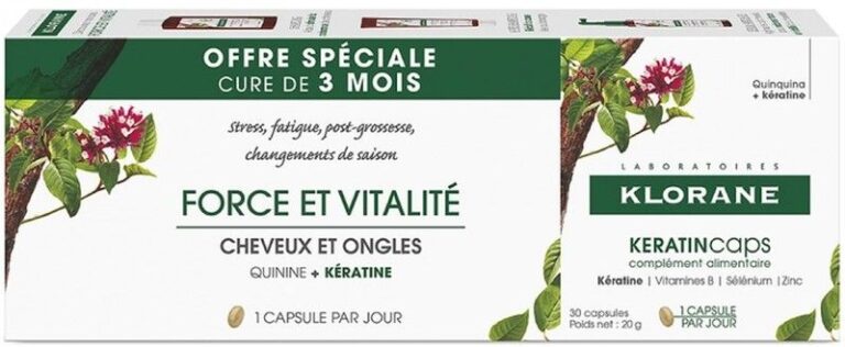 Klorane Trío KeratinCaps Cabello y Uñas Cápsulas 3 x 30 - complemento alimenticio capilar