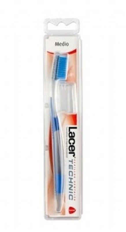 Lacer Cepillo Technic Adulto Medio con cabezal diamante y cuello flexible
