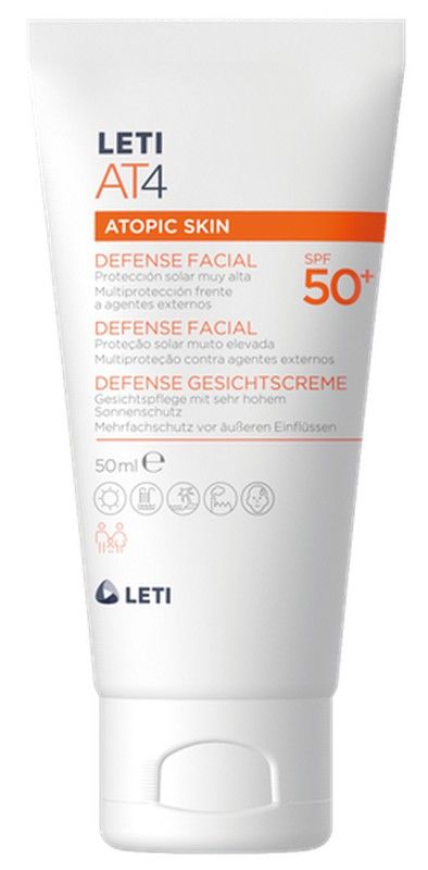 LETIAT4 Defense Crema Facial SPF50 50ml crema facial piel atópica