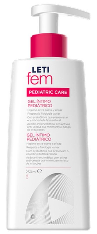 LETIfem Gel Íntimo Pediátrico 250ml para niñas, higiene vulvar infantil