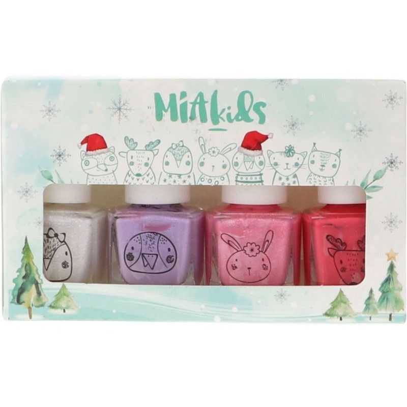 Mia Gift Box Christmas Esmaltes Kids set navideño de esmaltes infantiles