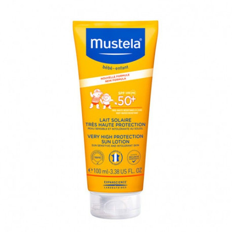Mustela Leche Solar Niños Cuerpo SPF50+ 100ml protección corporal familia
