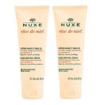 Nuxe Rêve de Miel Duplo Crema Manos 75 ml x 2, pack de 2 cremas de manos con miel y vitamina E