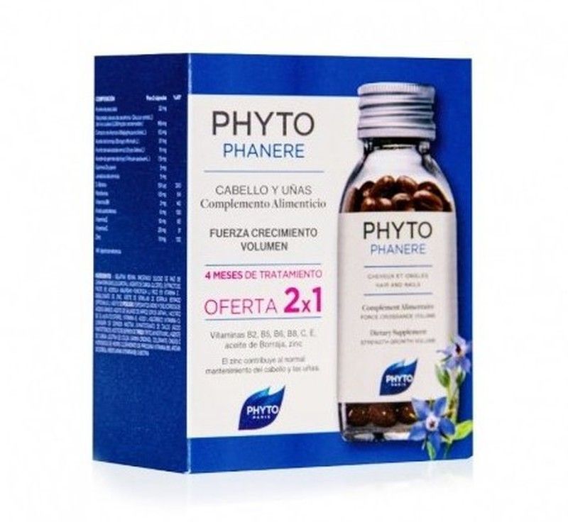 Phyto Phanere Fuerza Crecimiento y Volumen - complemento cabello y uñas Duplo