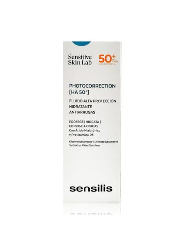 Sensilis Photocorrection HA 50, fluido hidratante y antiarrugas SPF50+, 50ml