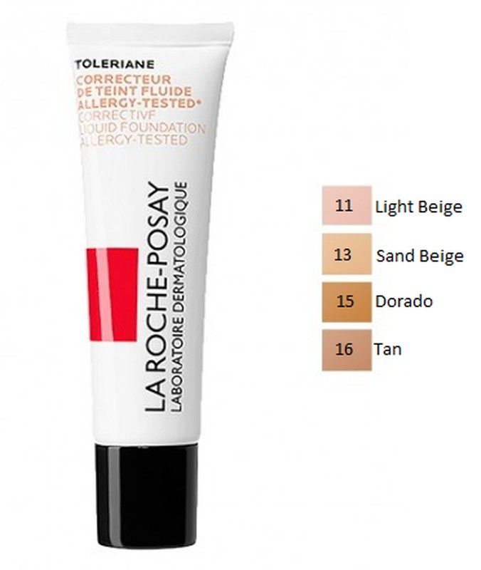 La Roche Posay Toleriane Nº 16 Tan Maquillaje Fluido - base de maquillaje fluida SPF 25 tono Nº 16 Tan