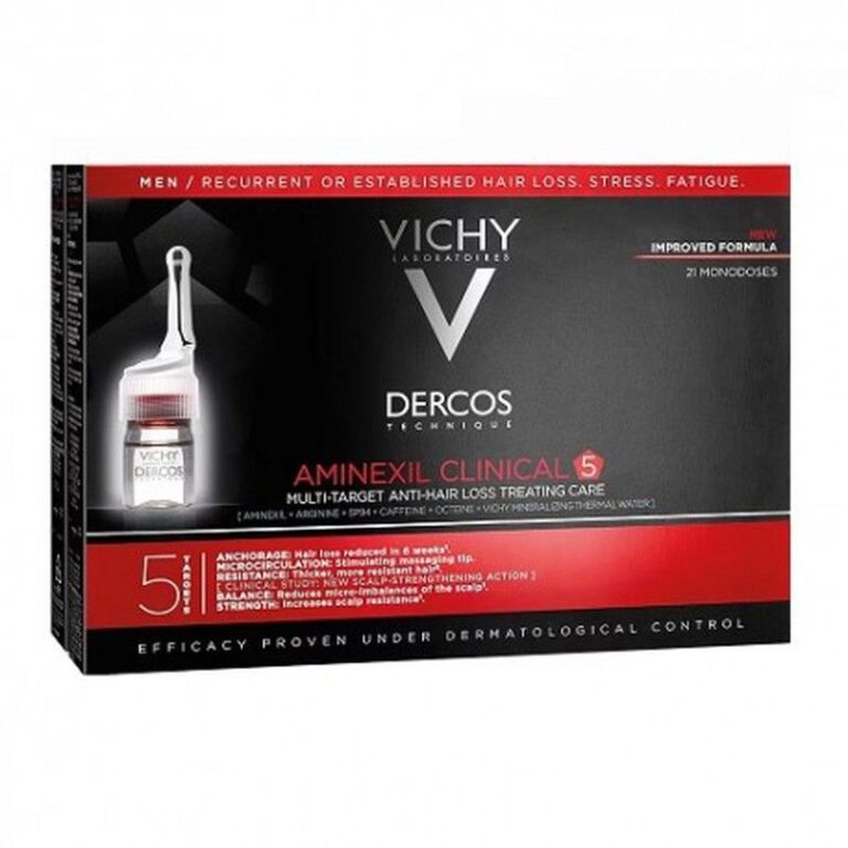 Vichy Dercos Aminexil Clinical 5 Hombre, tratamiento anticaída en monodosis