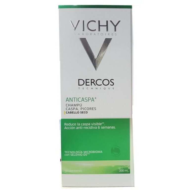 Vichy Dercos Champú Anticaspa Cabello Seco, champú tratante para cuero cabelludo seco